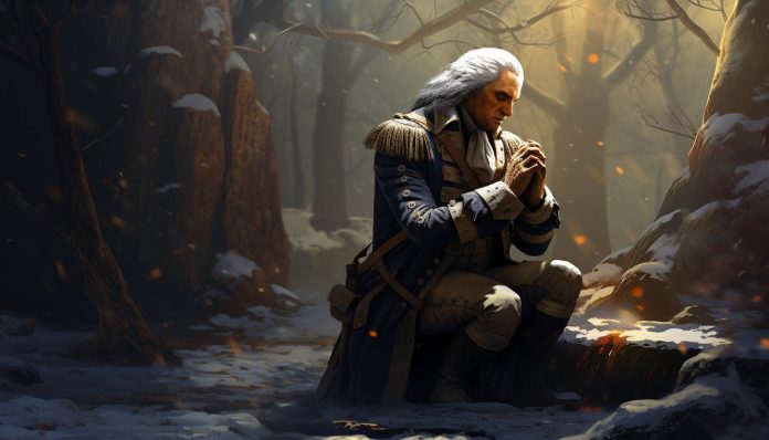 George Washington praying
